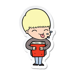 sticker of a cartoon boy