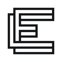 Letter E Logo Type Mark Monogram Design Template