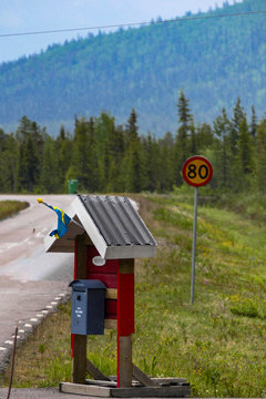 Kiruna, Sweden A mailbox in rural northern Sweden