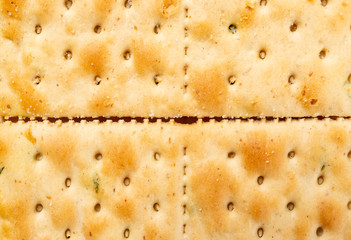 top view crispy crackers as background and texture