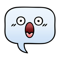 gradient shaded cartoon speech bubble