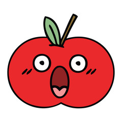 cute cartoon red apple