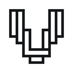 Simple Logotype V Letter Mark Design
