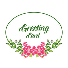 Vector illustration round flower frame for greeting card template