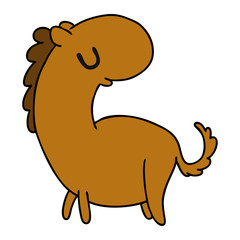cartoon kawaii of a cute horse