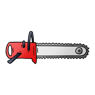 red cartoon chainsaw clip art preview