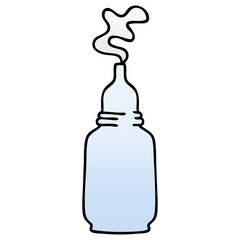 quirky gradient shaded cartoon glass bottled potion