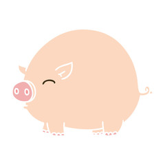 quirky hand drawn cartoon pig