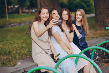 Obraz premium four beautiful girls