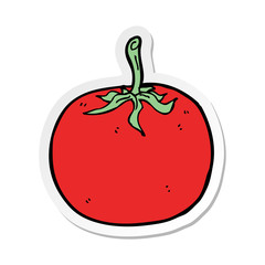 sticker of a cartoon tomato