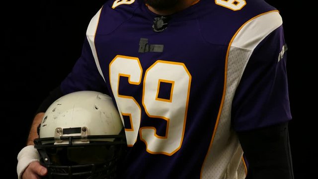 Helmet of American Football Player