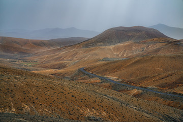 Fuerteventura, Straßen in den Bergen