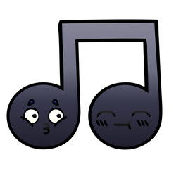 gradient shaded cartoon musical note