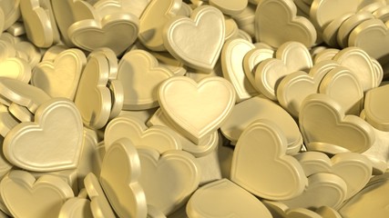 Obraz premium white chocolate hearts