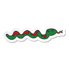 sticker of a cartoon snake