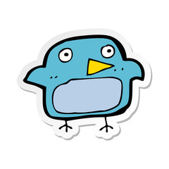 sticker of a cartoon bluebird