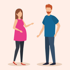 man with woman pregnancy characters