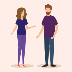 couple avatar characters icons