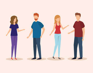 Obraz premium group of people characters