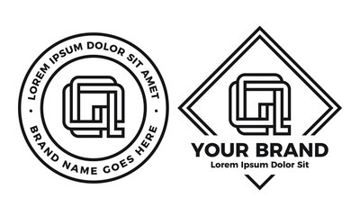 Modern Vintage Letter Q Badge Logo