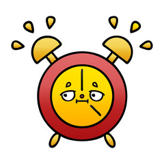 gradient shaded cartoon alarm clock