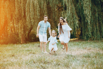 Fototapeta premium family on a park