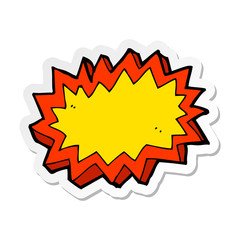 sticker of a cartoon explosion symbol