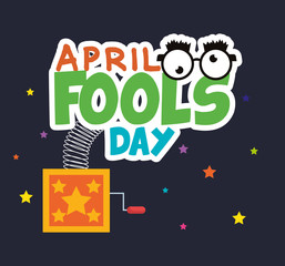 april fools day card with surprise box