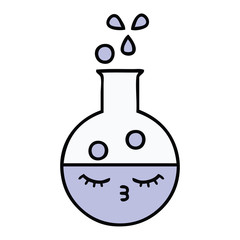 cute cartoon test tube
