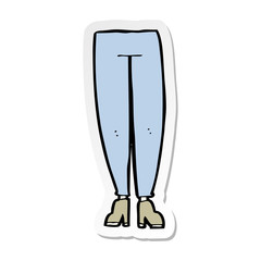 sticker of a cartoon female legs