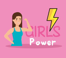 power girl strong with energy ray