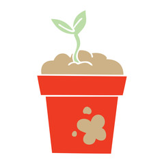 quirky hand drawn cartoon seedling