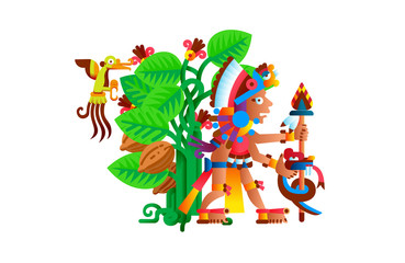 Poster for chocolate and cacao package design.