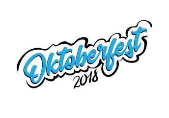 Fototapeta premium Oktoberfest lettering holiday poster design.