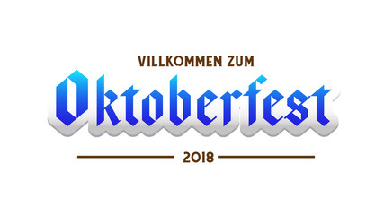 Oktoberfest lettering holiday poster design.