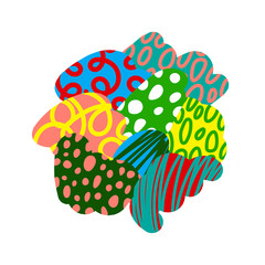 Abstract background seamless texture pattern. Colorful vector collage minimal. Pop art color background. Creative and modern tiling background, poster, textile, greeting card design. - Vector