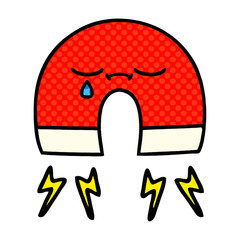 comic book style cartoon magnet