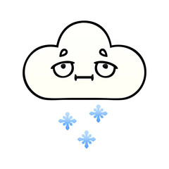 gradient shaded cartoon snow cloud