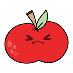 quirky hand drawn cartoon apple