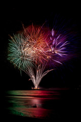 Annual summer fireworks event at Scheveningen beach in Den Haag on 17th August by China