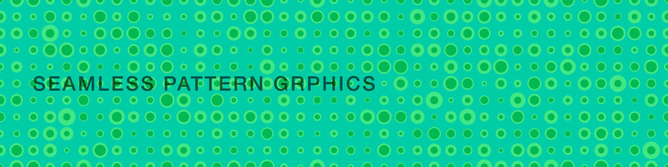 Seamless Polka Dots Pattern,Green Background,