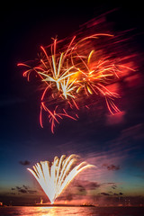 Annual summer fireworks event at Scheveningen beach in Den Haag on 17th August by Netherlands