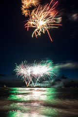 Annual summer fireworks event at Scheveningen beach in Den Haag on 17th August by Belgium