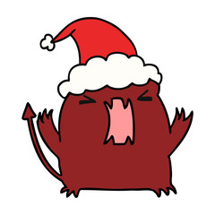 christmas cartoon of kawaii devil