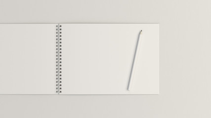 Drawing album with pencil - 253918058