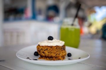 cake with whipped cream