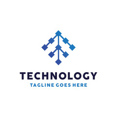 Technology/Tech Letter T Symbol Logo Design Inspiration