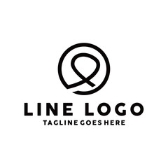 Fototapeta premium Black Line Symbol Logo Design Inspiration