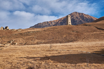 City of the dead. Necropolis outside the village of Dargavs 
