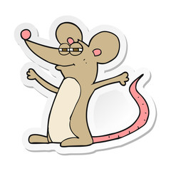 sticker of a cartoon mouse